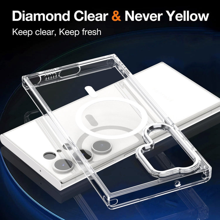 For Samsung Galaxy S24 Ulltra 5G MagSafe Magnetic Clear Phone Case(Blue) - Galaxy S24 Ultra 5G Cases by PMC TechLife | Online Shopping South Africa | PMC TechLife | Buy Now Pay Later Mobicred