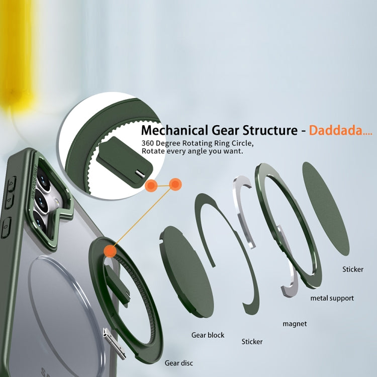 For Samsung Galaxy S23 FE 5G 360-degree Rotating MagSafe Magnetic Holder Phone Case(Green) - Galaxy S23 FE 5G Cases by PMC TechLife | Online Shopping South Africa | PMC TechLife