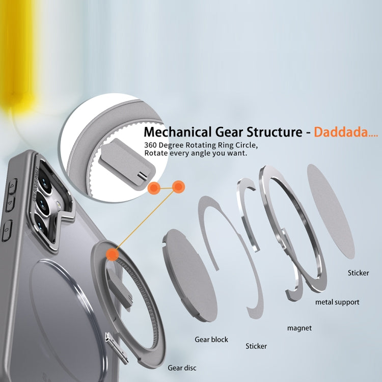 For Samsung Galaxy S24+ 5G 360-degree Rotating MagSafe Magnetic Holder Phone Case(Titanium Grey) - Galaxy S24+ 5G Cases by PMC TechLife | Online Shopping South Africa | PMC TechLife
