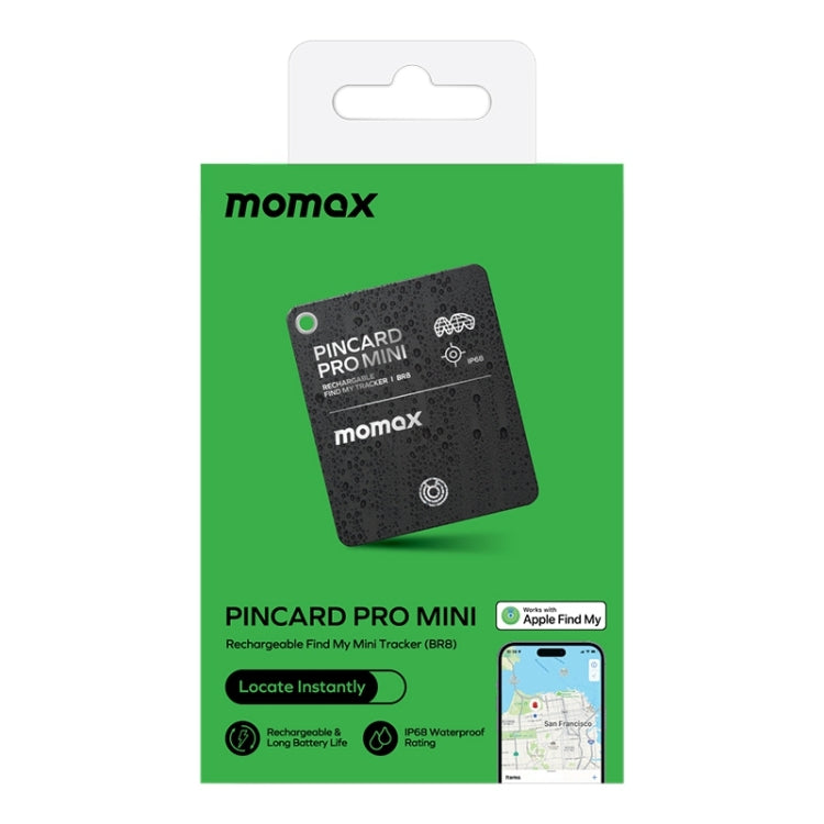 MOMAX PINCARD BR8 Card Wireless Charging Positioning Anti-lost Device(Black) - free shipping - PMC TechLife - Order now!