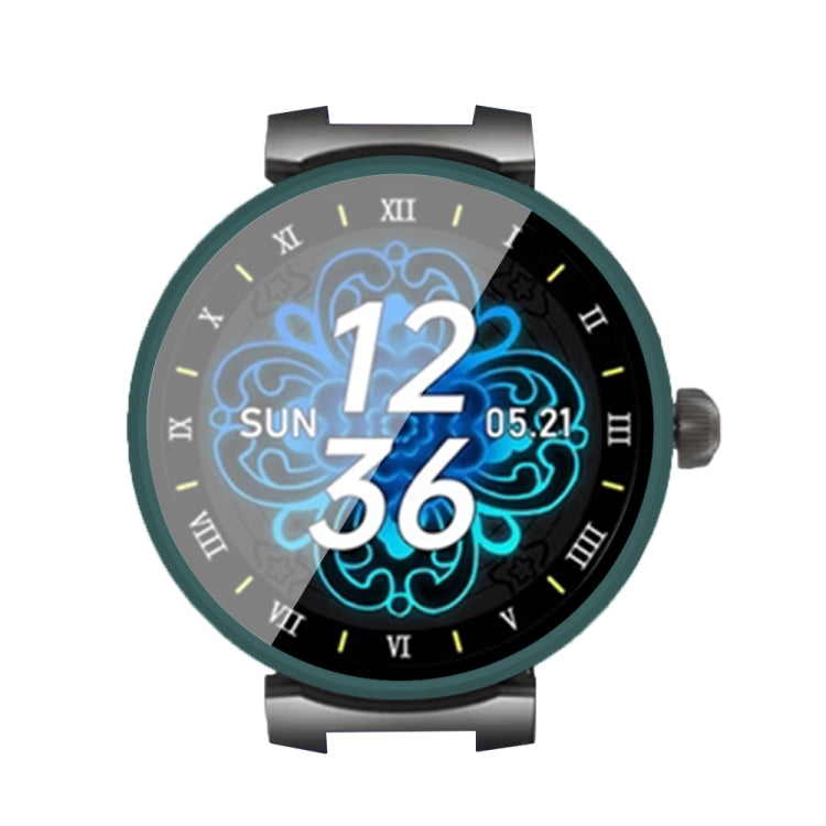 For Aigo GTV2 PC + Tempered Film Integrated Watch Protective Case(Dark Green) - Watch Case by PMC TechLife | Online Shopping South Africa | PMC TechLife