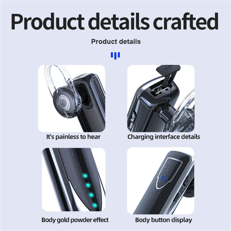ME-3 Bluetooth 5.0 Business Style Touch Switch Bluetooth Earphone(Purple) - Bluetooth Earphone by PMC TechLife | Online Shopping South Africa | PMC TechLife
