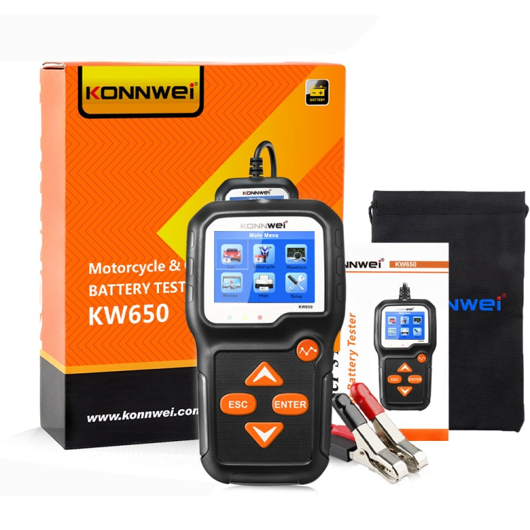 KONNWEI KW650 6V- 12V Car Motorcycle Battery Lawn Mower Detector with 2.4 inch Color Display & Waveform Graph - free shipping - PMC TechLife - Order now!