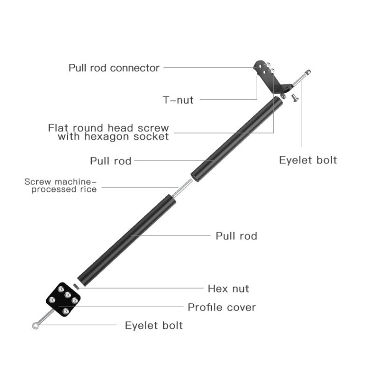 Creality Ender-3 / 3Pro Tie Rod Fixed Support Frame 3D Printer Structure Bracket - Parts by Creality | Online Shopping South Africa | PMC TechLife | Buy Now Pay Later Mobicred