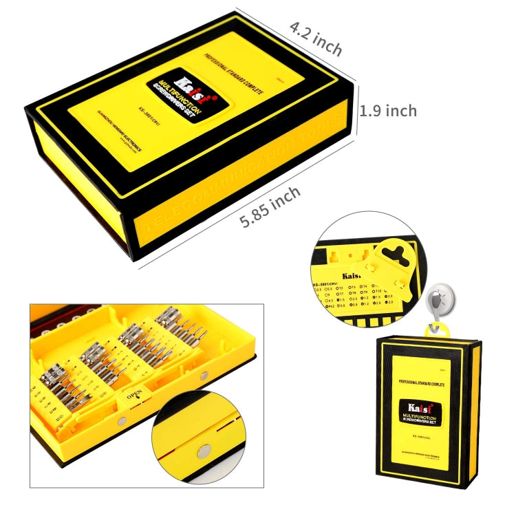 Kaisi 3801 38 in 1 Multifunctional Computer Phone Repair Tool Set - free shipping - PMC TechLife - Order now!