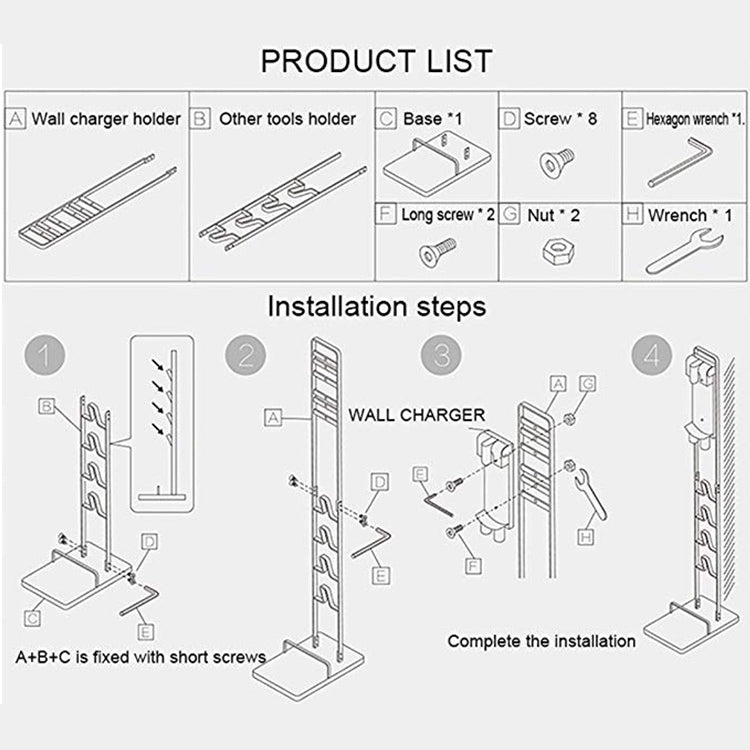 Home Vacuum Cleaner Hanger Storage Rack Free Punching for Dyson V6 V7 V8 V10(Black) - free shipping - PMC TechLife - Order now!