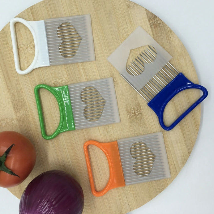 Stainless Steel Vegetable Onion Cutter Holder Meat Needle Kitchen Tools (Blue) - Gadgets by PMC TechLife | Online Shopping South Africa | PMC TechLife | Buy Now Pay Later Mobicred