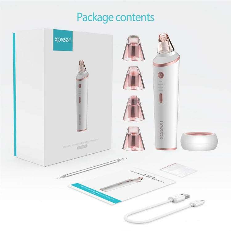 XPREEN XPRE037 Wireless Charging Multi-function Blackhead Extractor Pore Cleanser with Four Probes & LED Lighting Function(White) - free shipping - PMC TechLife - Order now!