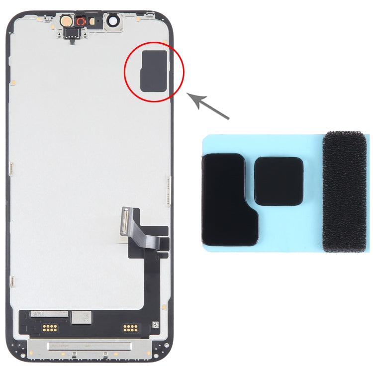 100/Set LCD Black Adhesive Sticker For iPhone 14 / 14 Plus - by PMC TechLife | Online Shopping South Africa | PMC TechLife
