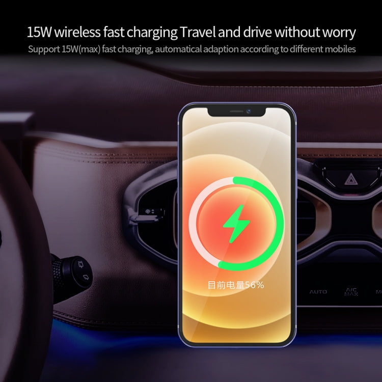 X16 Magsafe Car Air Outlet Vent Mount Clamp Holder 15W Fast Charging Qi Magnetic Wireless Charger(White) - Wireless Charger Holders by PMC TechLife | Online Shopping South Africa | PMC TechLife