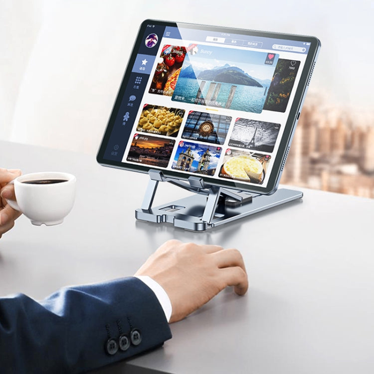 LK022 Portable Foldable Desktop Phone Holder (Grey) - Desktop Holder by PMC TechLife | Online Shopping South Africa | PMC TechLife