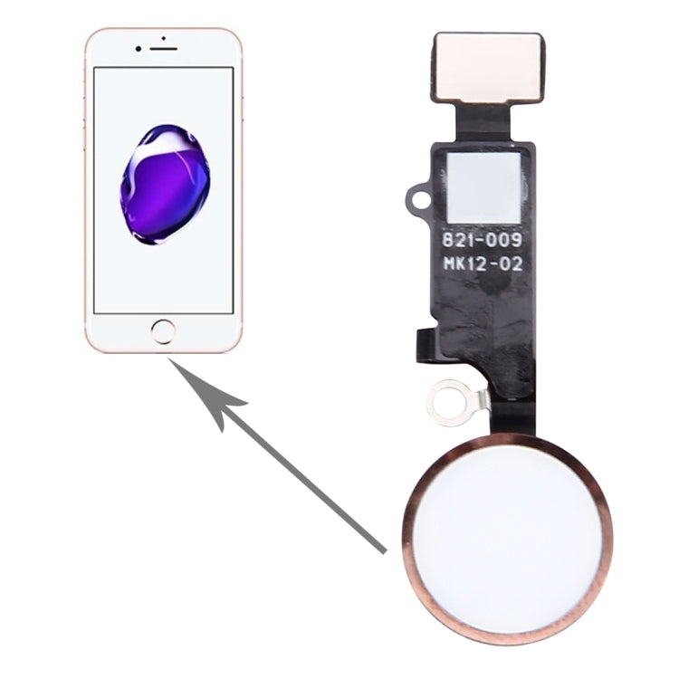 Home Button for iPhone 7 Plus , Not Supporting Fingerprint Identification and Return Function(Rose Gold) - free shipping - PMC TechLife - Order now!