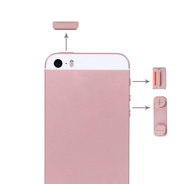 Side Buttons + SIM Card Tray for iPhone SE(Rose Gold) - SE 1st Generation Parts by PMC TechLife | Online Shopping South Africa | PMC TechLife