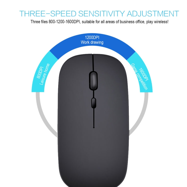 HXSJ M80 2.4GHz Wireless 1600DPI Three-speed Adjustable Optical Mute Mouse (Gold) - free shipping - PMC TechLife - Order now!