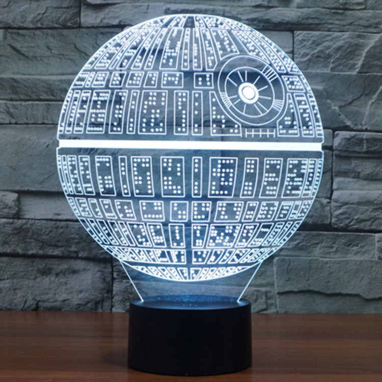 Death Star Style 3D Touch Switch Control LED Light , 7 Colour Discoloration Creative Visual Stereo Lamp Desk Lamp Night Light - free shipping - PMC TechLife - Order now!