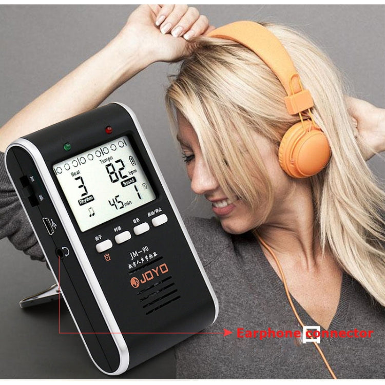 JOYO JM-90 Mini Portable Rechargeable Clip-on LED Indicator Electronic Digital Metronome Tone Generator Tuner for Guitar Violin Ukulele(White) - String Instrument Accessories by JOYO | Online Shopping South Africa | PMC TechLife | Buy Now Pay Later Mobicred