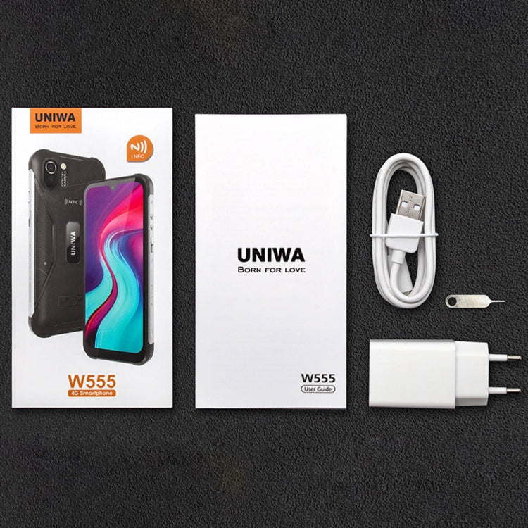 UNIWA W555 Rugged Phone, 3GB+32GB, Dual Rear Cameras, IP68 Waterproof Dustproof Shockproof, 5.71 inch Android 12.0 MTK6761 Quad Core up to 2.0GHz, Network: 4G, NFC, OTG, Global Version (Black) - UNIWA by UNIWA | Online Shopping South Africa | PMC TechLife