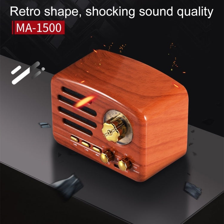Angel MA-1500 Retro Bluetooth HiFi Radio Speaker with Colorful LED Light, Support USB & FM & 3.5mm Aux - Mini Speaker by PMC TechLife | Online Shopping South Africa | PMC TechLife | Buy Now Pay Later Mobicred