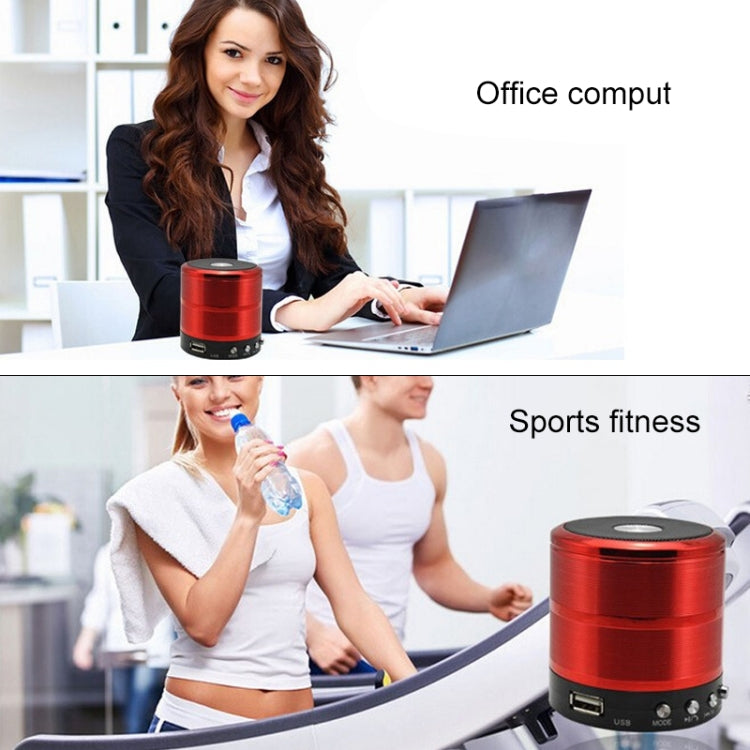 WS-887 Bluetooth Speaker with Lanyard, Support Hands-free Call & FM & U Disk & TF Card & AUX(Gold) - Mini Speaker by PMC TechLife | Online Shopping South Africa | PMC TechLife