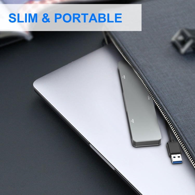 Rocketek CR308 USB3.0 Multi-function Card Reader CF / CFast / SD / MS / TF Card 5 in 1 (Silver Grey) - by ROCKETEK | Online Shopping South Africa | PMC TechLife | Buy Now Pay Later Mobicred