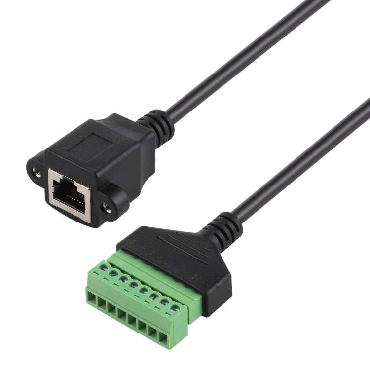 RJ45 Female Plug to 8 Pin Pluggable Terminals Solder-free USB Connector Solderless Connection Adapter Cable, Length: 30cm - free shipping - PMC TechLife - Order now!