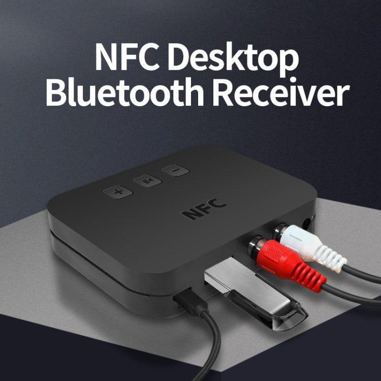 TI-800 NFC Desktop Bluetooth 5.0 Adapter Music Receiver for USB Drive Reads Bluetooth Speaker (Black) - Audio Receiver Transmitter by PMC TechLife | Online Shopping South Africa | PMC TechLife