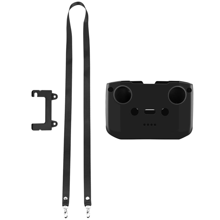 PULUZ Shockproof Anti-scratch Silicone Case with Neck Strap For DJI Mini 3 / 3 Pro / Mavic 3 / Air 2S / Mini 2 Remote Control (Black) - Cases & Bags by PULUZ | Online Shopping South Africa | PMC TechLife | Buy Now Pay Later Mobicred