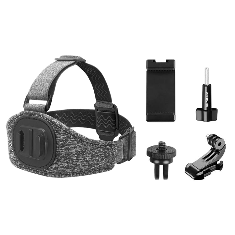 PULUZ Adjustable Head Strap Belt Mount with Phone Clamp & J Hook Mount & Long Screw - Head Belt by PULUZ | Online Shopping South Africa | PMC TechLife