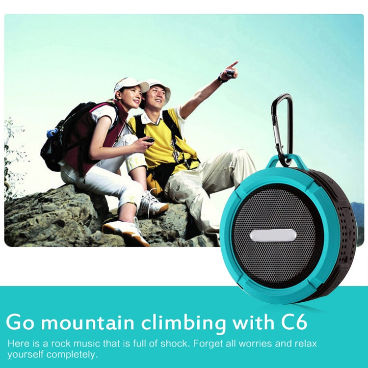 C6 Outdoor Waterproof Bluetooth Speaker with Suction, Support Hands-free Calling(Black) - Waterproof Speaker by PMC TechLife | Online Shopping South Africa | PMC TechLife