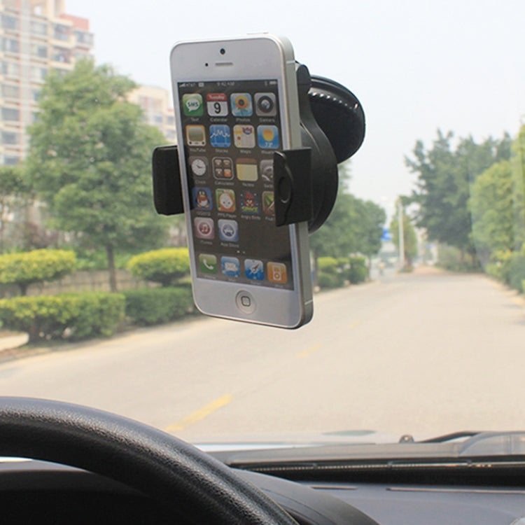 Universal Windshield 90 Degrees Rotation Car Holder, For iPhone, Galaxy, Sony, Lenovo, HTC, Huawei, and other Smartphones of width 75mm or Less) - Car Holders by PMC TechLife | Online Shopping South Africa | PMC TechLife