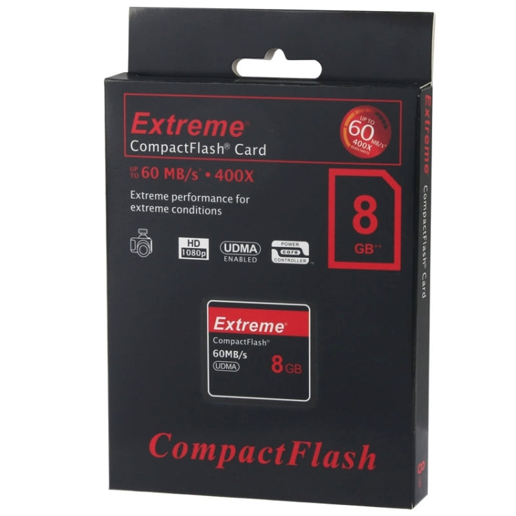 8GB Extreme Compact Flash Card, 400X Read Speed, up to 60 MB/S (100% Real Capacity) - CF Card by PMC TechLife | Online Shopping South Africa | PMC TechLife