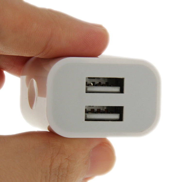 2-Ports 5V 2A US Plug USB Charger, For iPad, iPhone, Galaxy, Huawei, Xiaomi, LG, HTC and Other Smart Phones, Rechargeable Devices(White) - USB Charger by PMC TechLife | Online Shopping South Africa | PMC TechLife