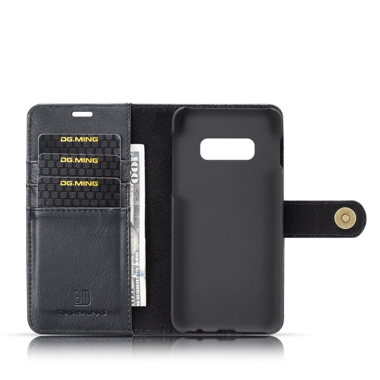 DG.MING Crazy Horse Texture Flip Detachable Magnetic Leather Case for Samsung Galaxy S10 E, with Holder & Card Slots & Wallet(Black) - Galaxy Phone Cases by DG.MING | Online Shopping South Africa | PMC TechLife | Buy Now Pay Later Mobicred