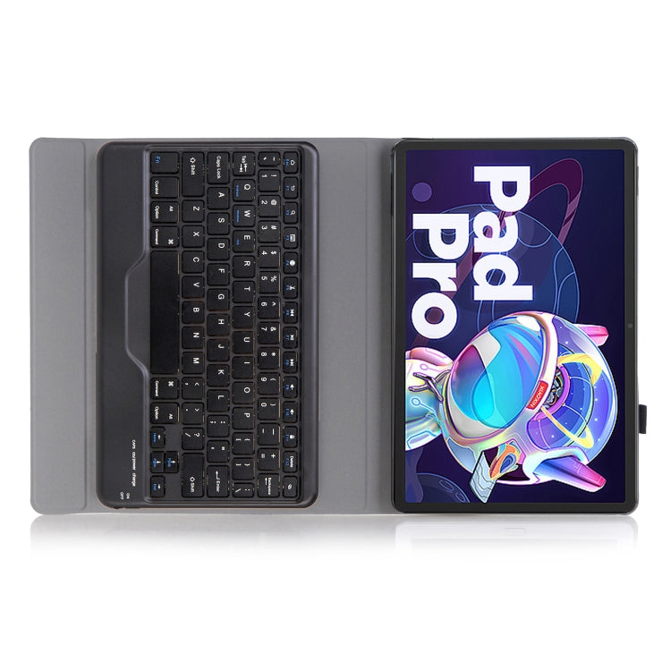 AM20-B Lambskin Texture Ultra-thin Bluetooth Keyboard Leather Tablet Case For Lenovo Xiaoxin Pad 2022 10.6 inch/Tab M10 Plus 10.6 3rd Gen 2022(Black) - Lenovo Keyboard by PMC TechLife | Online Shopping South Africa | PMC TechLife