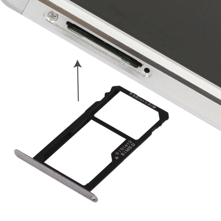 For Huawei Honor 7 Nano SIM Card Tray + Nano SIM / Micro SD Card Tray(Grey) - free shipping - PMC TechLife - Order now!