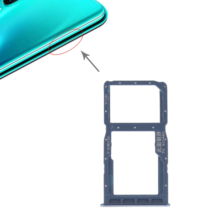 SIM Card Tray + SIM Card Tray / Micro SD Card for Huawei P30 Lite(Blue) - free shipping - PMC TechLife - Order now!