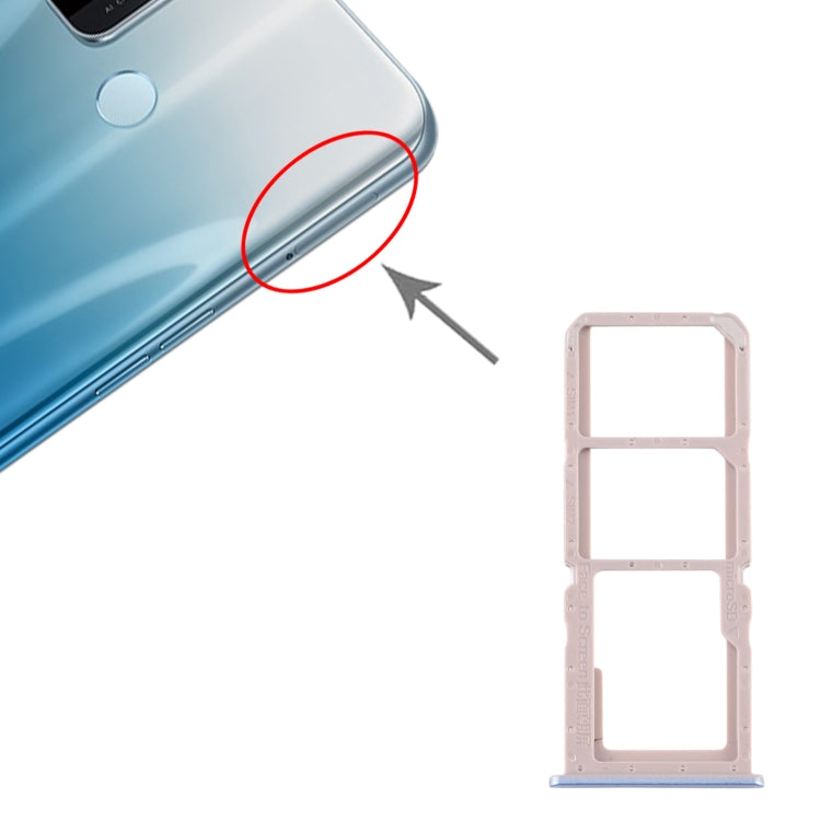 For OPPO A32 / A53 4G / A33 2020 / A53s / A11s PDVM00 SIM Card Tray + SIM Card Tray + Micro SD Card Tray(Blue) - free shipping - PMC TechLife - Order now!