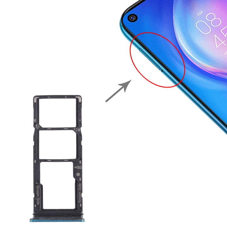 For Tecno Spark 5 Pro KD7 SIM Card Tray + SIM Card Tray + Micro SD Card Tray (Green) - Card Tray by PMC TechLife | Online Shopping South Africa | PMC TechLife | Buy Now Pay Later Mobicred