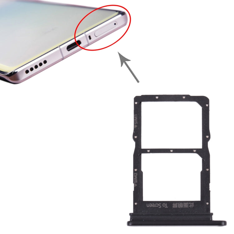 SIM Card Tray + SIM Card Tray for Huawei Nova 8 (Black) - free shipping - PMC TechLife - Order now!