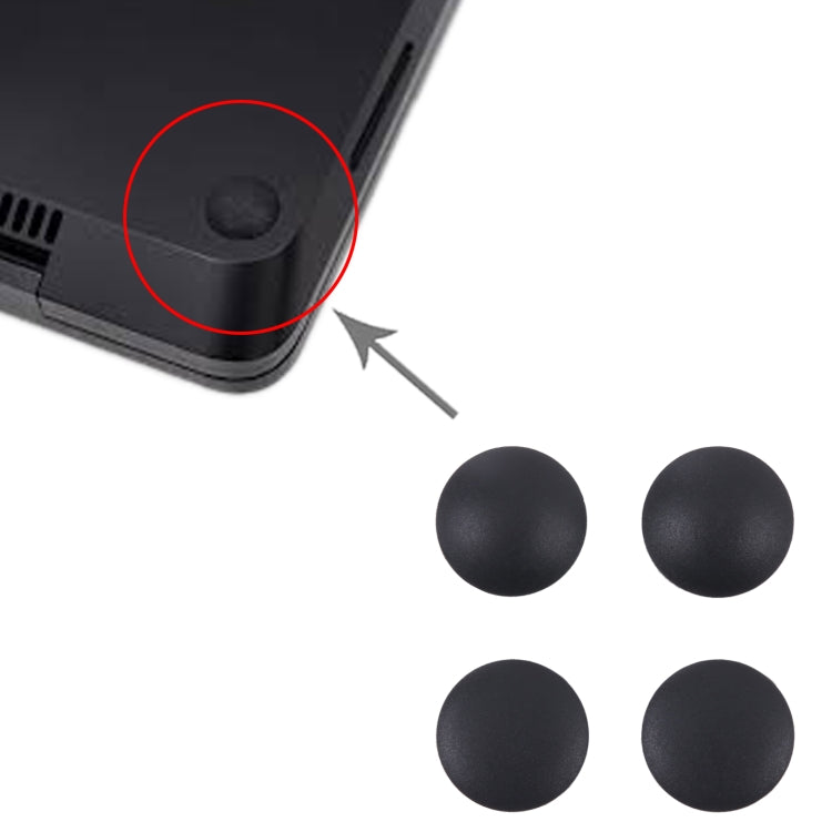 For Microsoft Surface Laptop 3 / Laptop 4 4 in 1 Bottom Case Rubber Mats (Black) - Microsoft Spare Parts by PMC TechLife | Online Shopping South Africa | PMC TechLife | Buy Now Pay Later Mobicred