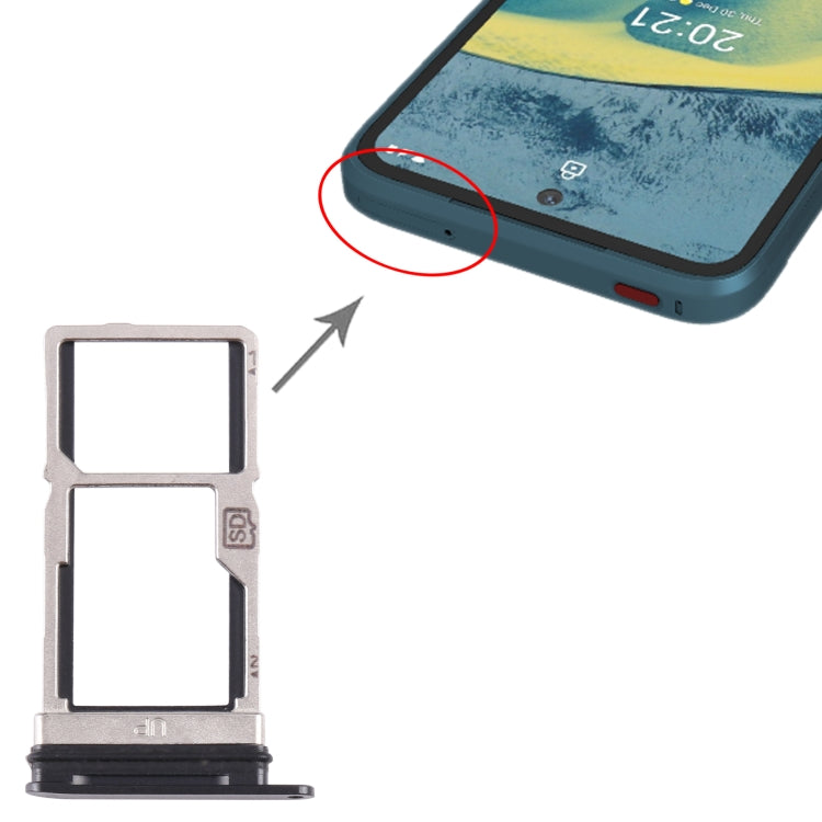 For Nokia XR20 Original SIM Card Tray + SIM / Micro SD Card Tray (Black) - free shipping - PMC TechLife - Order now!