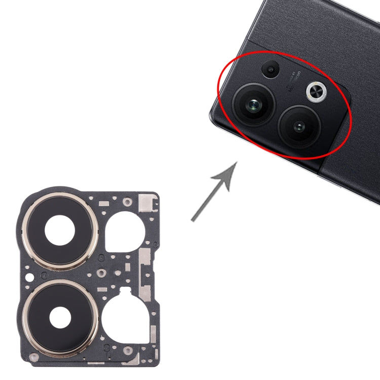 For OPPO Reno9 Pro+ Original Camera Lens Cover (Gold) - Camera Series by PMC TechLife | Online Shopping South Africa | PMC TechLife | Buy Now Pay Later Mobicred