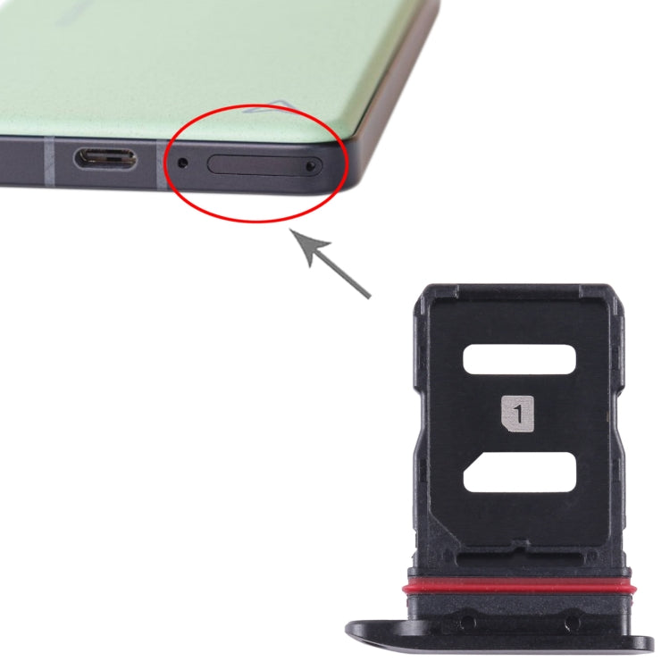 For Asus Zenfone 10 AI2302 SIM Card Tray + SIM Card Tray (Black) - Card Tray by PMC TechLife | Online Shopping South Africa | PMC TechLife