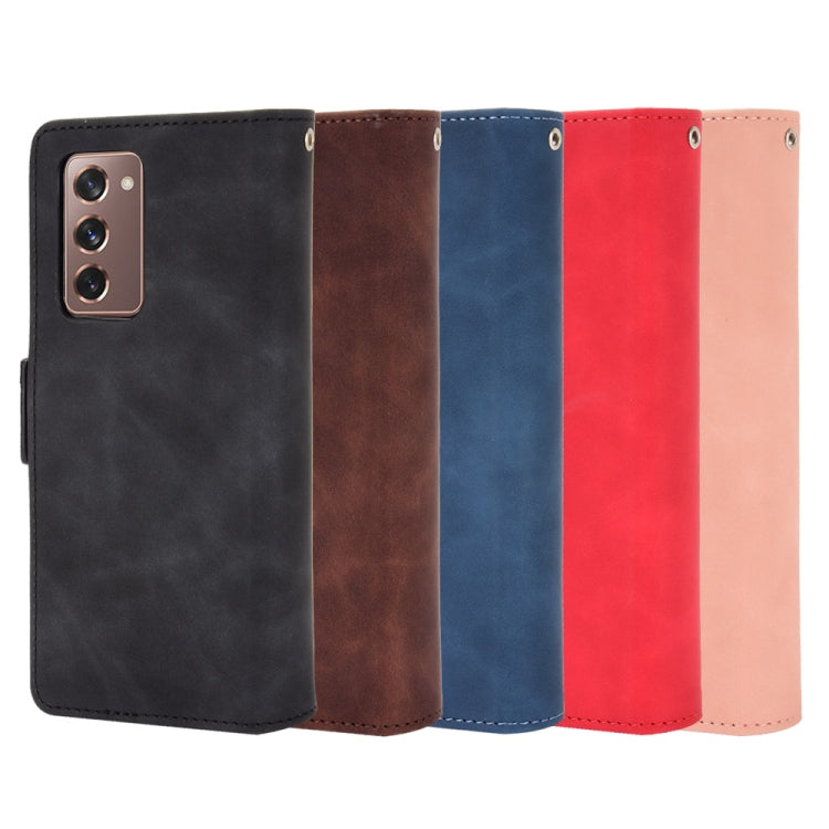 For Samsung Galaxy Z Fold2 5G Wallet Style Skin Feel Calf Pattern Leather Case with Separate Card Slot(Black) - free shipping - PMC TechLife - Order now!