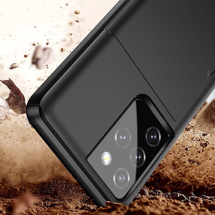 For Samsung Galaxy S21 Ultra 5G Shockproof Armor Protective Case with Card Slot(Gold) - free shipping - PMC TechLife - Order now!