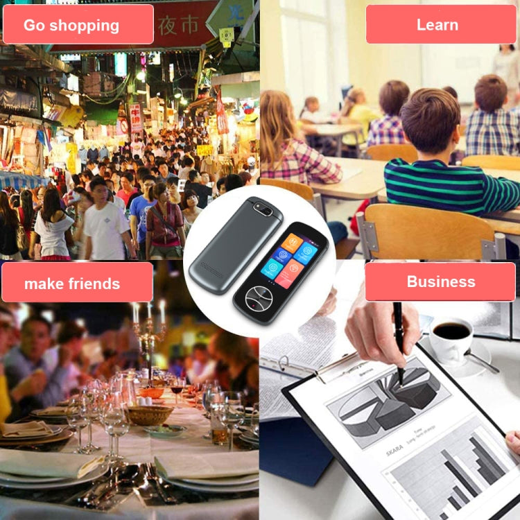 V10 3.0 inch Touch Screen Smart Translator 107 Languages with Offline Translation / Photo Translation(Black) - by PMC TechLife | Online Shopping South Africa | PMC TechLife | Buy Now Pay Later Mobicred