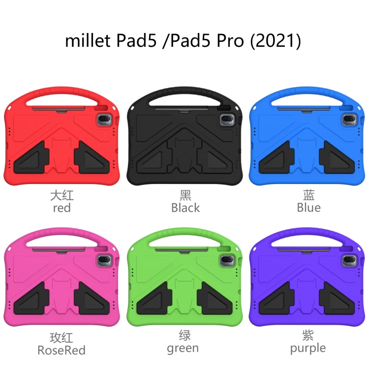 For Xiaomi Pad 5 / Pad 5 Pro 2021 EVA Flat Anti Falling Protective Case Shell with Holder(Black) - More Tablet Cases by PMC TechLife | Online Shopping South Africa | PMC TechLife | Buy Now Pay Later Mobicred