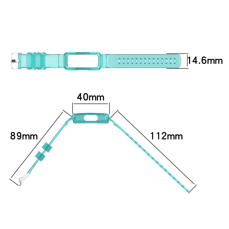For Fitbit inspire HR Transparent Silicone Integrated Watch Band(Transparent) - Watch Bands by PMC TechLife | Online Shopping South Africa | PMC TechLife | Buy Now Pay Later Mobicred
