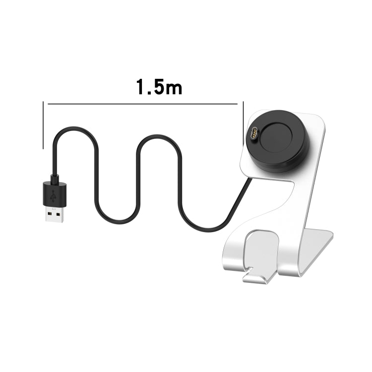 For Garmin Vivoactive 4 Rotatable Magnetic Metal Charging Base(Gray) - Charger by PMC TechLife | Online Shopping South Africa | PMC TechLife | Buy Now Pay Later Mobicred