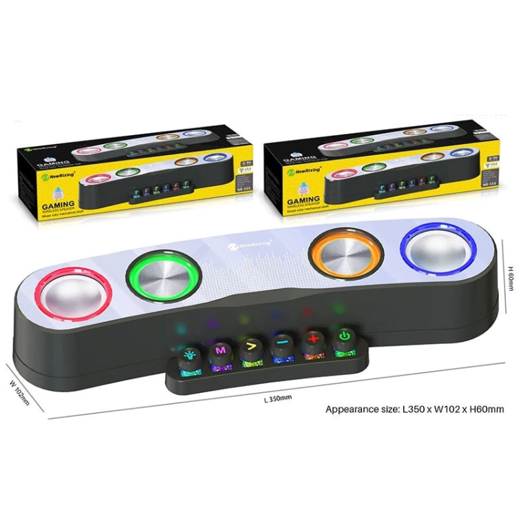Newrixing NR555 Desktop Colorful LED Gaming Bluetooth Speaker Support TF & FM - free shipping - PMC TechLife - Order now!